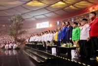 Acara peringatan HUT ke-17 Partai Gerindra yang digelar di Sentul International Convention Center (SICC), Sentul, Bogor. (Facebook.com @Prabowo Subianto)

